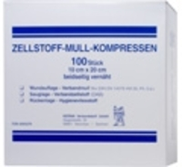 ZELLSTOFF MULLKOMPRESSEN 10x20 cm unsteril