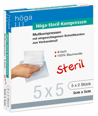 HÖGA-KOMPRESSEN 5x5 cm steril 8fach