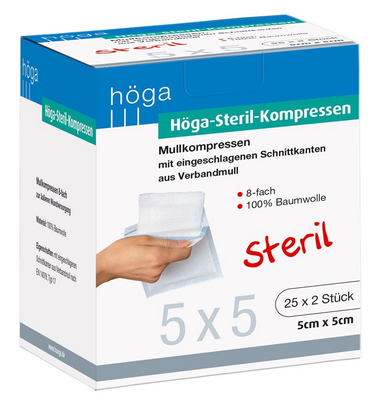 HÖGA-KOMPRESSEN 5x5 cm steril 8fach