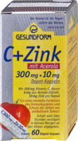 GESUNDFORM C+Zink m.Acerola Depot Kapseln