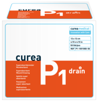 CUREA P1 drain superabsorb.Wundauflage 12x12 cm