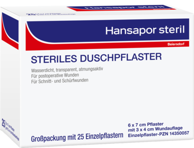 HANSAPOR steril Duschpflaster 6x7 cm