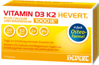 VITAMIN D3 K2 Hevert plus Ca Mg 1000 IE/2 Kapseln